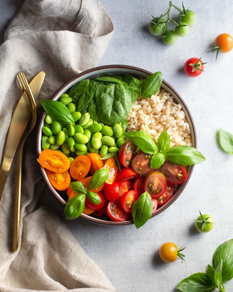 Healthy lunch in the kitchen