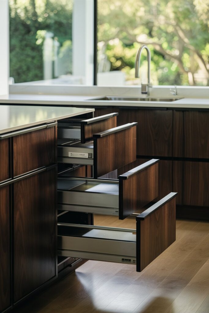 cabinetry with smart pull drawers