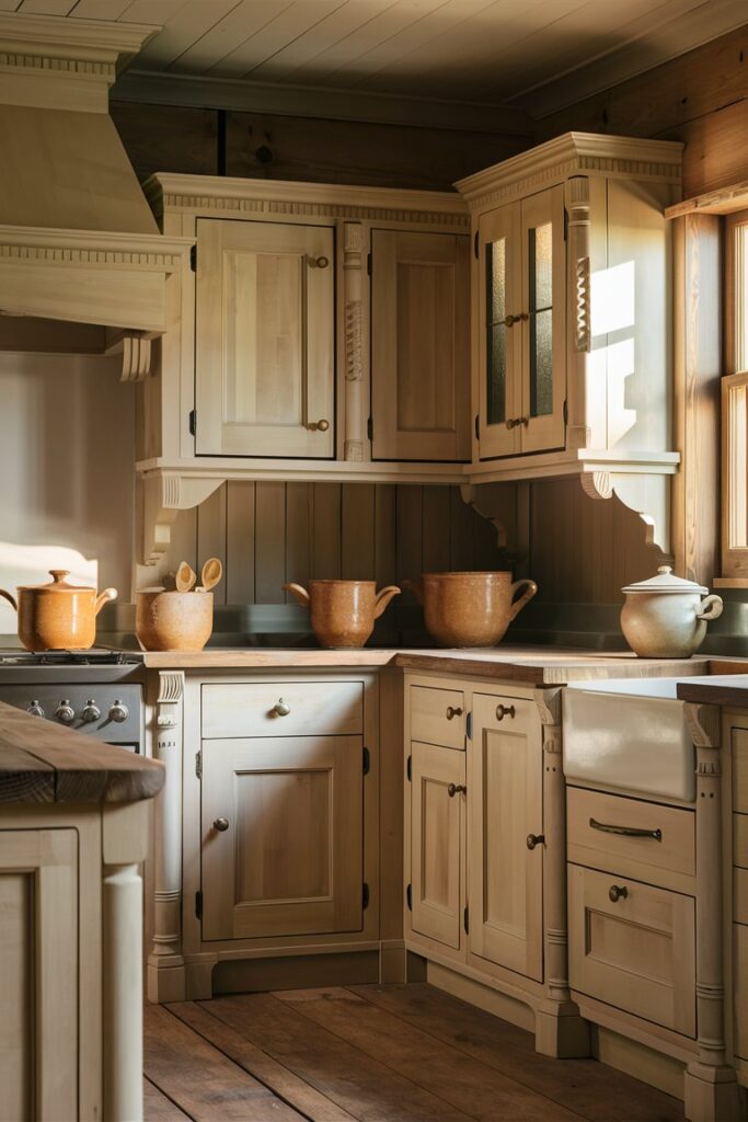 warm farmhouse cabinetry